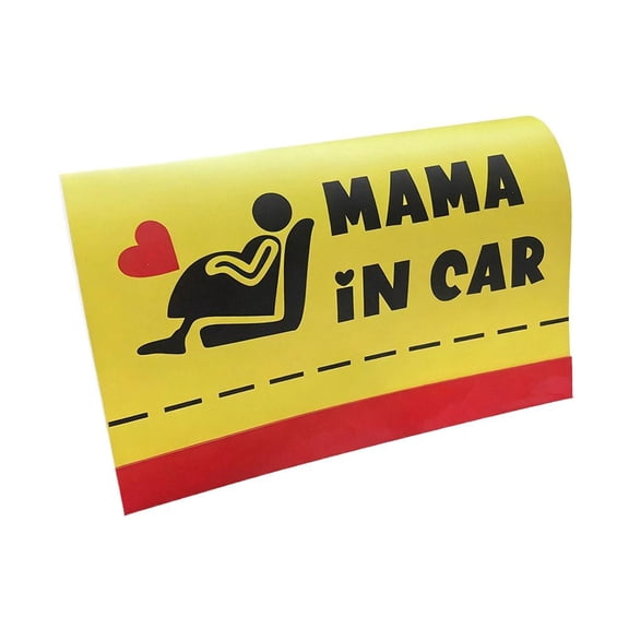 Funny Wash Label Car Sticker - Car Safety Warning Rules Stickers - 20x15cm High-Visibility Vinyl Sign Waterproof Anti-Tailgating Vehicle Warning Bumper Sticker for Car Truck Window - MAMA in Car