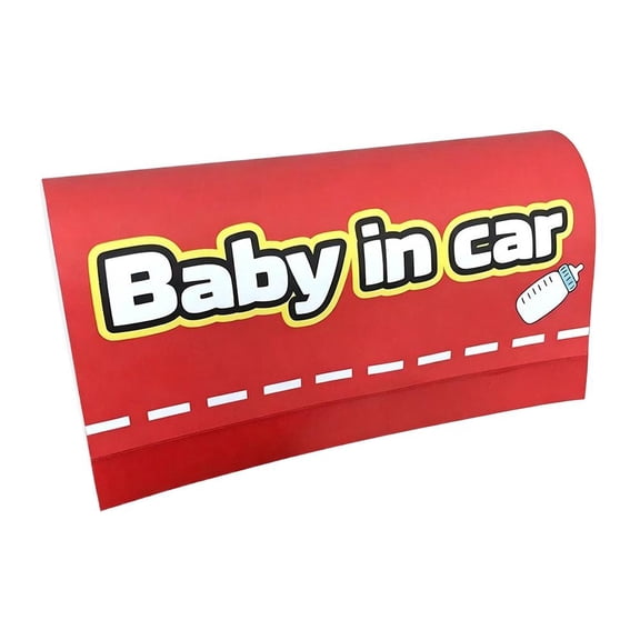 Funny Wash Label Car Sticker, Car Safety Warning Rules Stickers, 20x15cm High-Visibility Vinyl Sign Waterproof Anti-Tailgating Vehicle Warning Bumper Sticker for Car Truck Window - Baby in Car