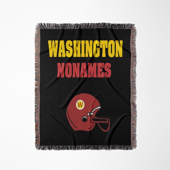 Funny Washington Nonames Football Team Satire With Helmet, Woven Blanket