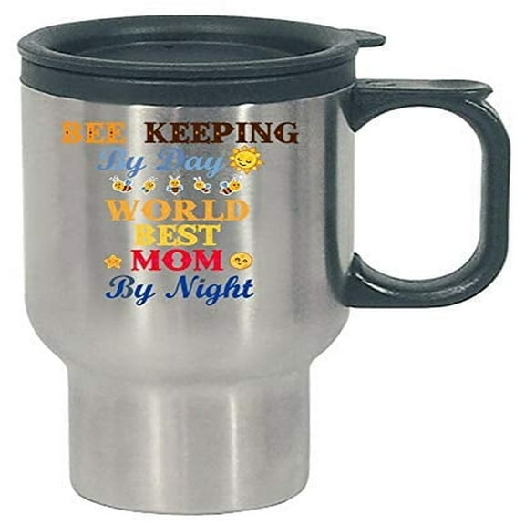 Funny Wasp Mom Humor Travel Mug - Stainless Steel Bee Keeping Gift