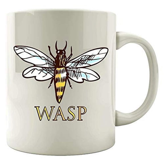 Funny Wasp 11 oz Coffee Mug - Bug Humor White Ceramic Gift