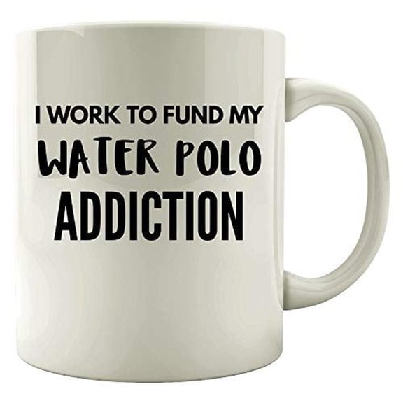 Water Polo 11 oz Coffee Mug - Funny Design for Sports Fans White Ceramic Gift