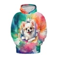 thumbnail image 1 of Funny Watercolor Adorable Chihuahua Peeking Through Torn Paper Effect All Over Print 3D Hoodie Unisex Merch Hoodies Dog Lover Gifts Idea - 00026, 1 of 6