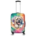 thumbnail image 1 of Funny Watercolor Adorable Mastiff Peeking Through Torn Paper Effect Travel Luggage Cover Mastiffs Dog Lover Gifts Idea Suitcase Dust Protective Decor - 00026, 1 of 5