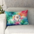 thumbnail image 1 of Funny Watercolor Adorable Pomeranian Peeking Through Torn Paper Effect Pillowcase Double Sided Pom Dog Lover Gifts Pillow Case Covers - 00026, 1 of 3