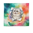 thumbnail image 1 of Funny Watercolor Adorable Scottish Fold Peeking Through Torn Paper Effect Tapestry Cat Lover Kitten Owner Gifts Wall Hanging Backdrop Home Decor - 00026, 1 of 5