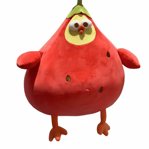 Funny Watermelon Chicken Plush Soft Fruit Chicken Stuffed Animal Home Decor Best Gift for Girlfriend