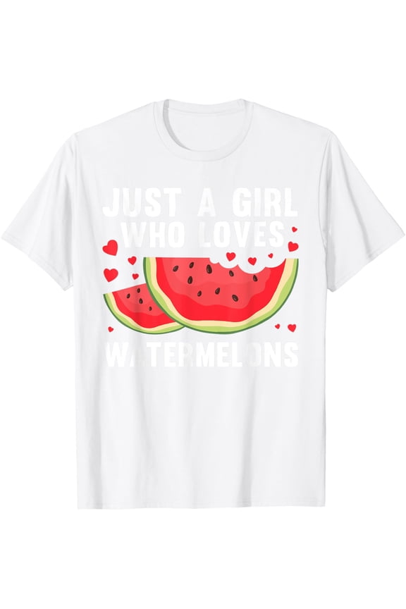Funny Watermelon Fruit Art For Girls Kids Women Fruit Lover T-ShirtMen's and women's pure cotton short-sleeved shirts