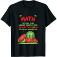 thumbnail image 1 of Funny Watermelons Math Mathematics Calculation T-Shirt Black Large, 1 of 4