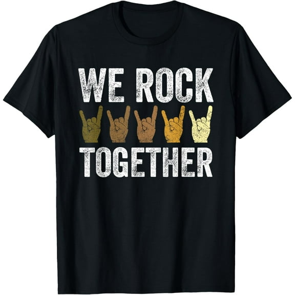 Funny We Rock Together Hands Rock Lovers T-Shirt