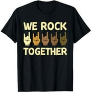 SANIFER Funny We Rock Together Hands Rock Lovers T-Shirt