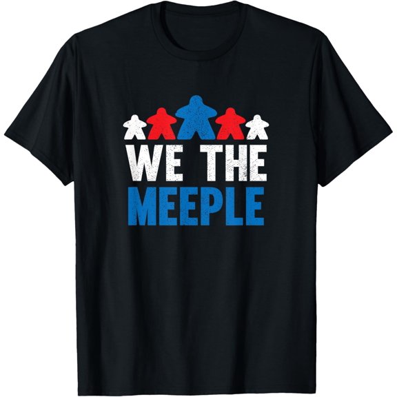 Funny We The Meeple Distressed T-Shirt