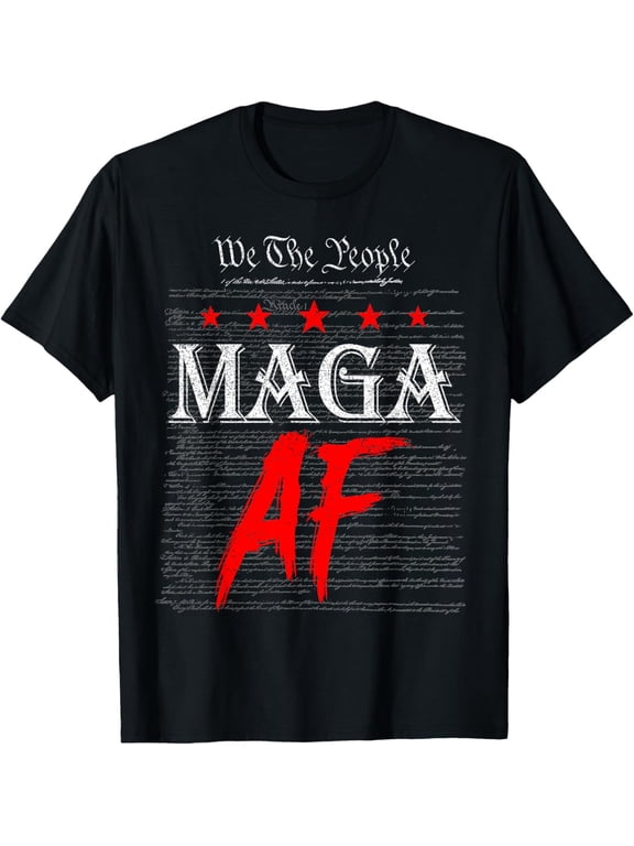 Funny We The People Maga Af Us Flag We The People Maga Af T-Shirt