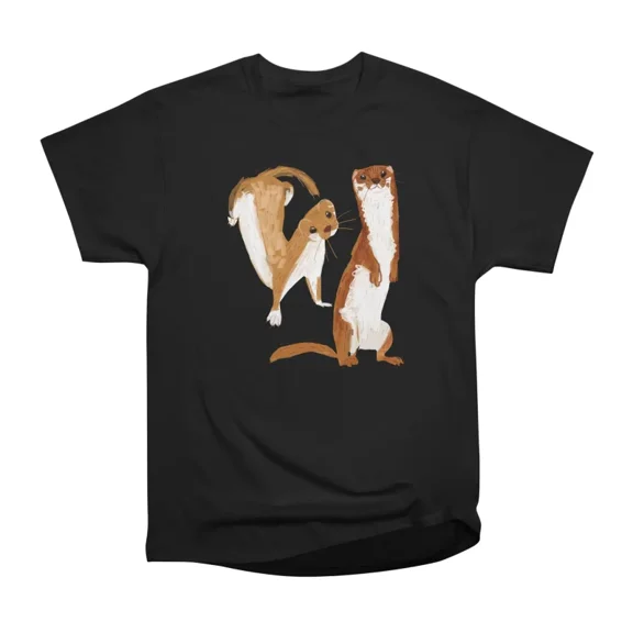 Funny Weasel Mustela Nivalis T-Shirt Tee Gift For Him Merch For Her Apparel For Friend