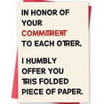 thumbnail image 1 of Funny Wedding/Anniversary Card, Humorous Wedding Gifts for Bride and Groom -8 x 5.3 Inch with Envelope, 1 of 1