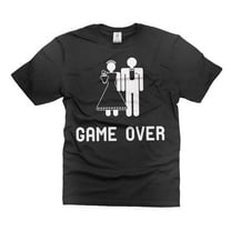 Funny Wedding Joke Shirt Game Over T-Shirt Marriage Wedding Party Tees Bachelor Party Unisex Shirts