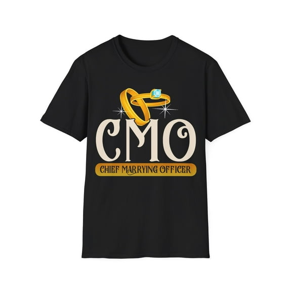 Funny Wedding Officiant Gift CMO Chief Marrying Officer Unisex T-Shirt