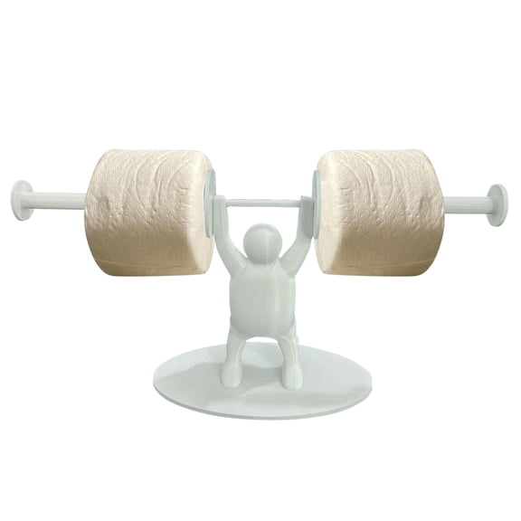 Funny Weightlifter Toilet Paper Holder, 3D Print Bathroom Decor Novelty Stand Freestanding Toilet Paper Storage Holder, Unique Bathroom Accessories Funny Gift Idea for Men Women (1 Pack)