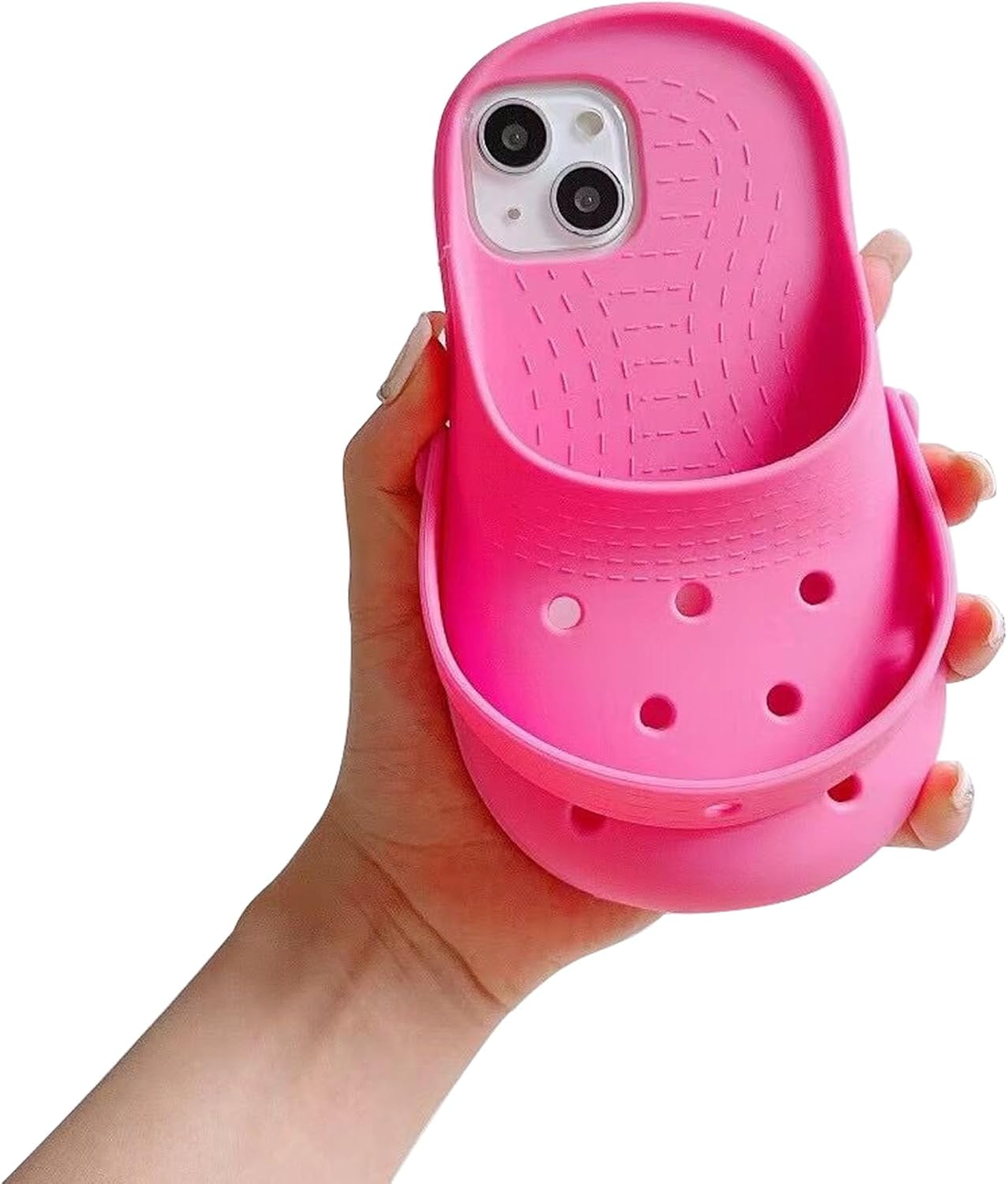 Funny Weird Fake Pink Red Shoe Phone Case for iPhone 14 Pro Max