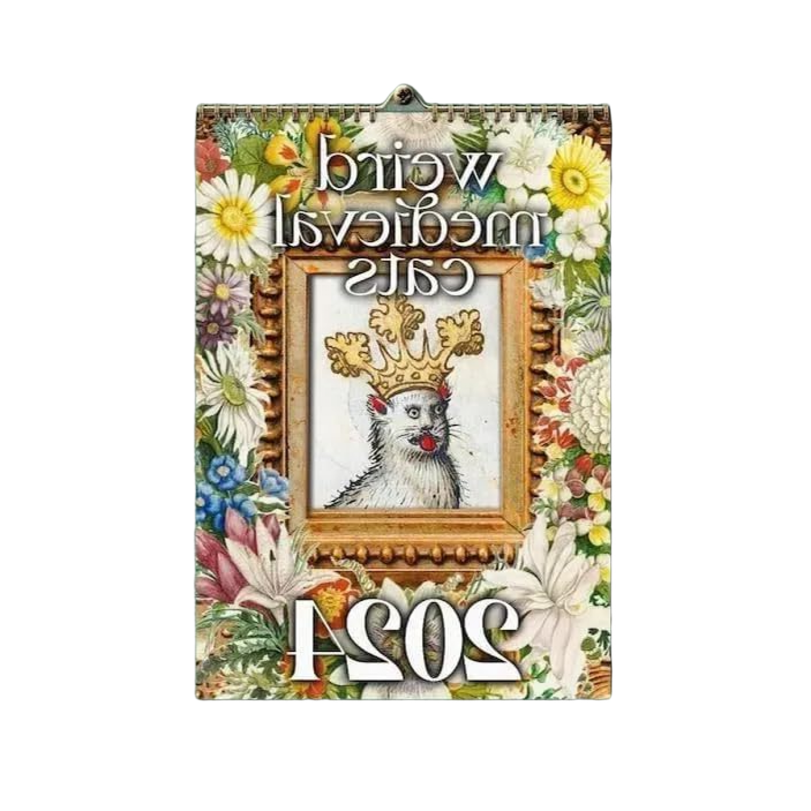 Funny Weird Medieval Cats Calendar 2024, 12 Monthly Wall Calendar