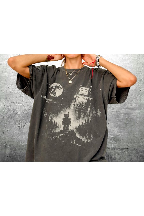 Funny Weird Shirts Trendy Meme Robot Womens Mens Unisex Tshirt