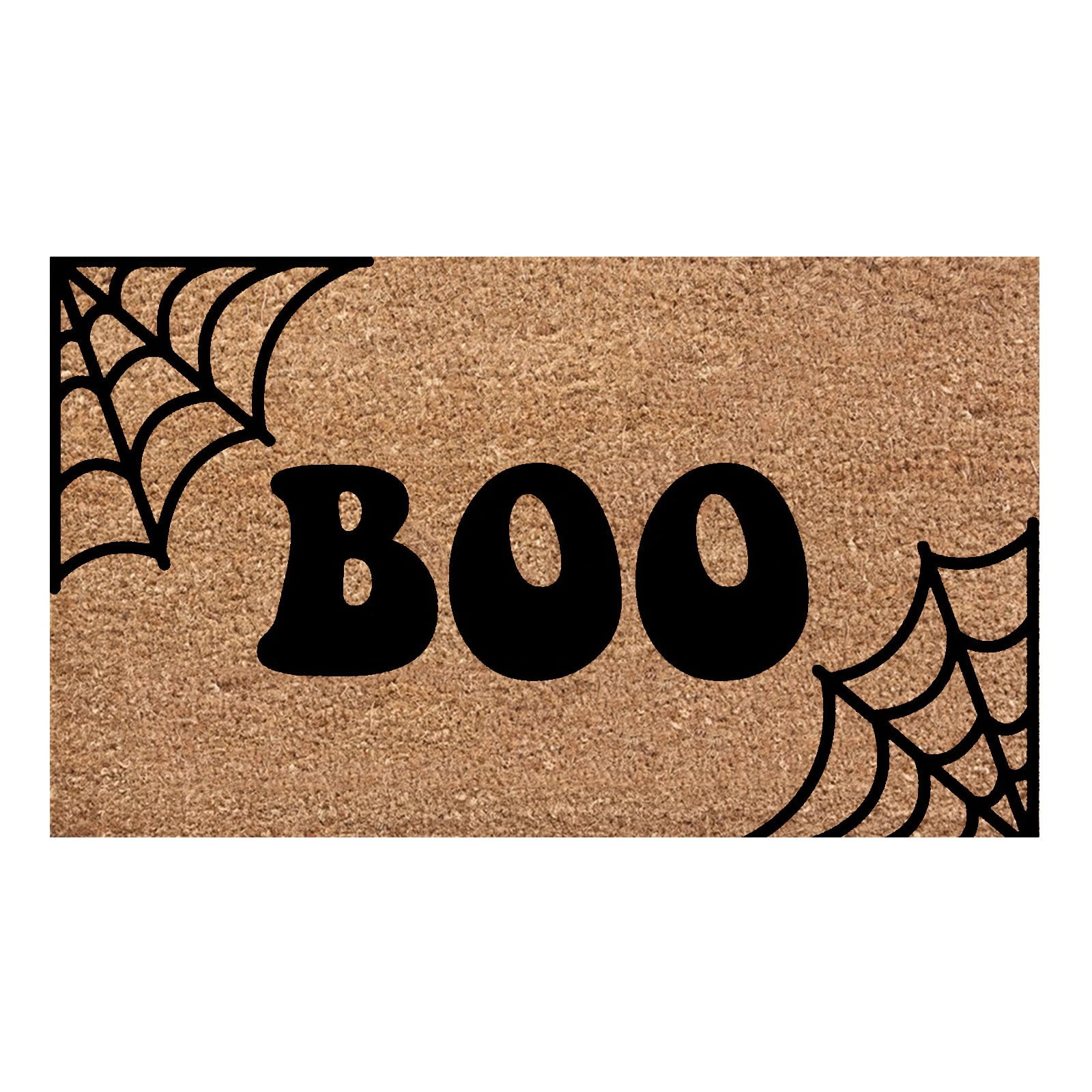 Funny Coir Pumpkins Door Mat for Halloween Pumpkins Cat Ghost