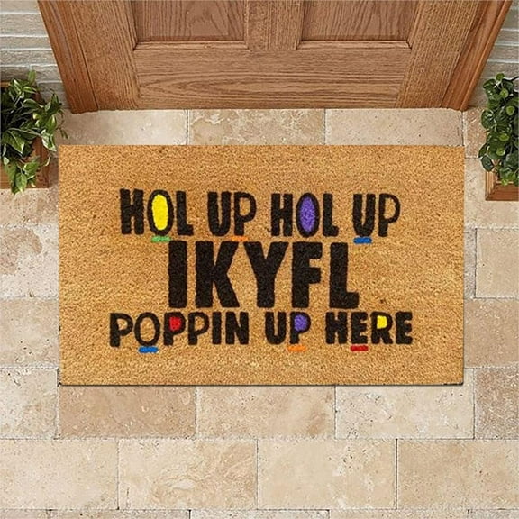 Funny Welcome Doormat 60x40cm, ZzCityTK Non-Slip Indoor Outdoor Front Door Mat with Quick Dry, Low for Easy Door Opening, Machine Washable Floor Mat for Porch Patio Bedroom Entrance