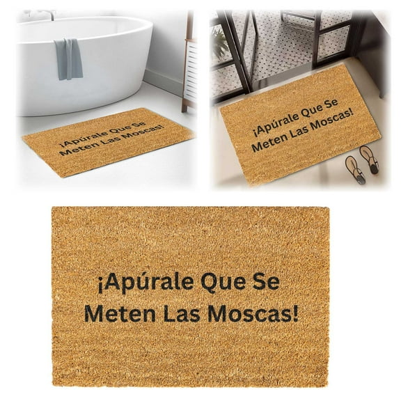Funny Welcome Doormat Apurale Que S E Meten Las Mo Scas Entry Rug Durable - Home Carpet for Indoor Outdoor Use