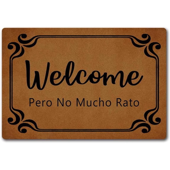 Welcome mat29 x 17. Non-Slip mat Funny mat Personalized Home Decor mats for in Door Kitchen Entrance Rugs and Mats (Come Back with a Warrant).