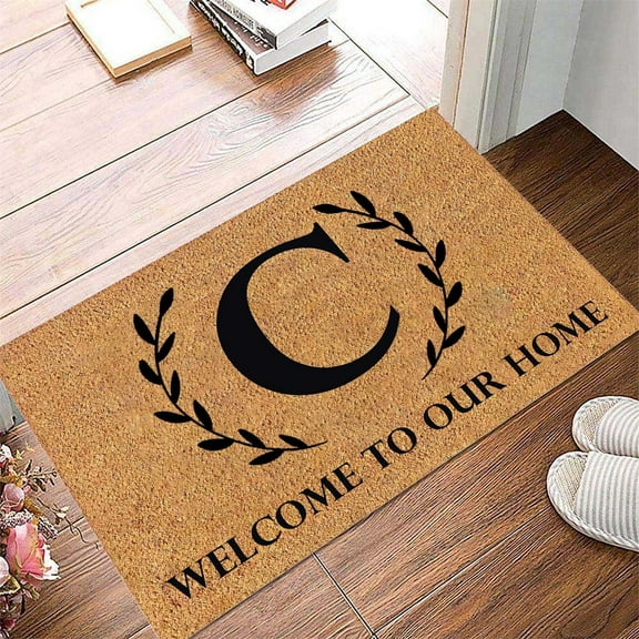 Funny Welcome Doormat Entryway Front Porch Rugs 60 * 40CM Anti Bottom Floor Indoor Outdoor Carpet For Farmhouse Patio Home Decor 26 Letter Floor Mat Carpets