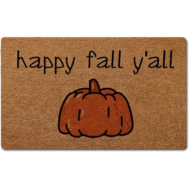 Funny Doormat Happy Fall Y'all Doormat Outdoor Indoor Floor