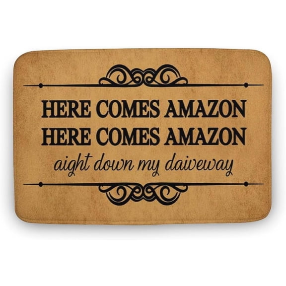 Funny Welcome Doormat Here Comes Packages Printed Welcome Mat Indoor Outdoor Front Back Door Entry Rug 16x24 Inch Home Decor