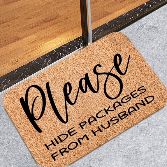 Funny Welcome Doormat - Outdoor/Indoor Entrance Mat - Dirt Trapping Low Profile Front Door Mat with Non- Rubber Backing - Stain & Fade Resistant for All Seasons