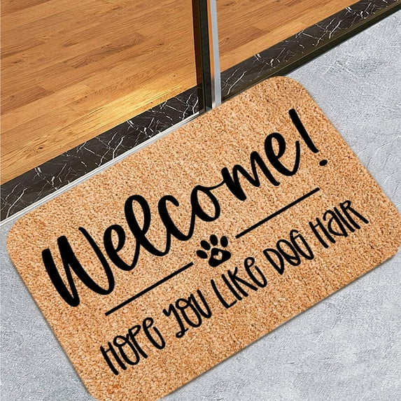 Funny Welcome Doormat - Outdoor/Indoor Entrance Mat - Dirt Trapping Low Profile Front Door Mat with Non- Rubber Backing - Stain & Fade Resistant for All Seasons