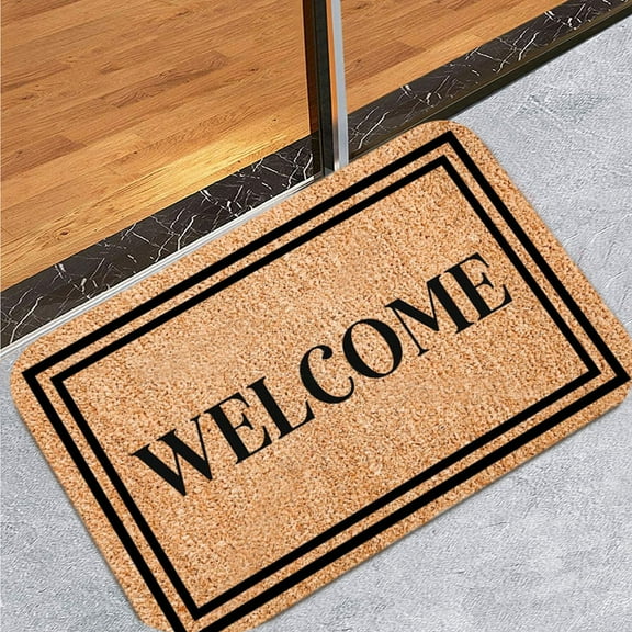 Funny Welcome Doormat - Outdoor/Indoor Entrance Mat - Dirt Trapping Low Profile Front Door Mat with Non- Rubber Backing - Stain & Fade Resistant for All Seasons
