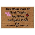 thumbnail image 1 of Funny Welcome Doormat, Outdoor Rug Many Beautiful Patterns Soft Absorbent Water Non-Slip Easy-Clean 15.7x23.6in Brown, 1 of 7