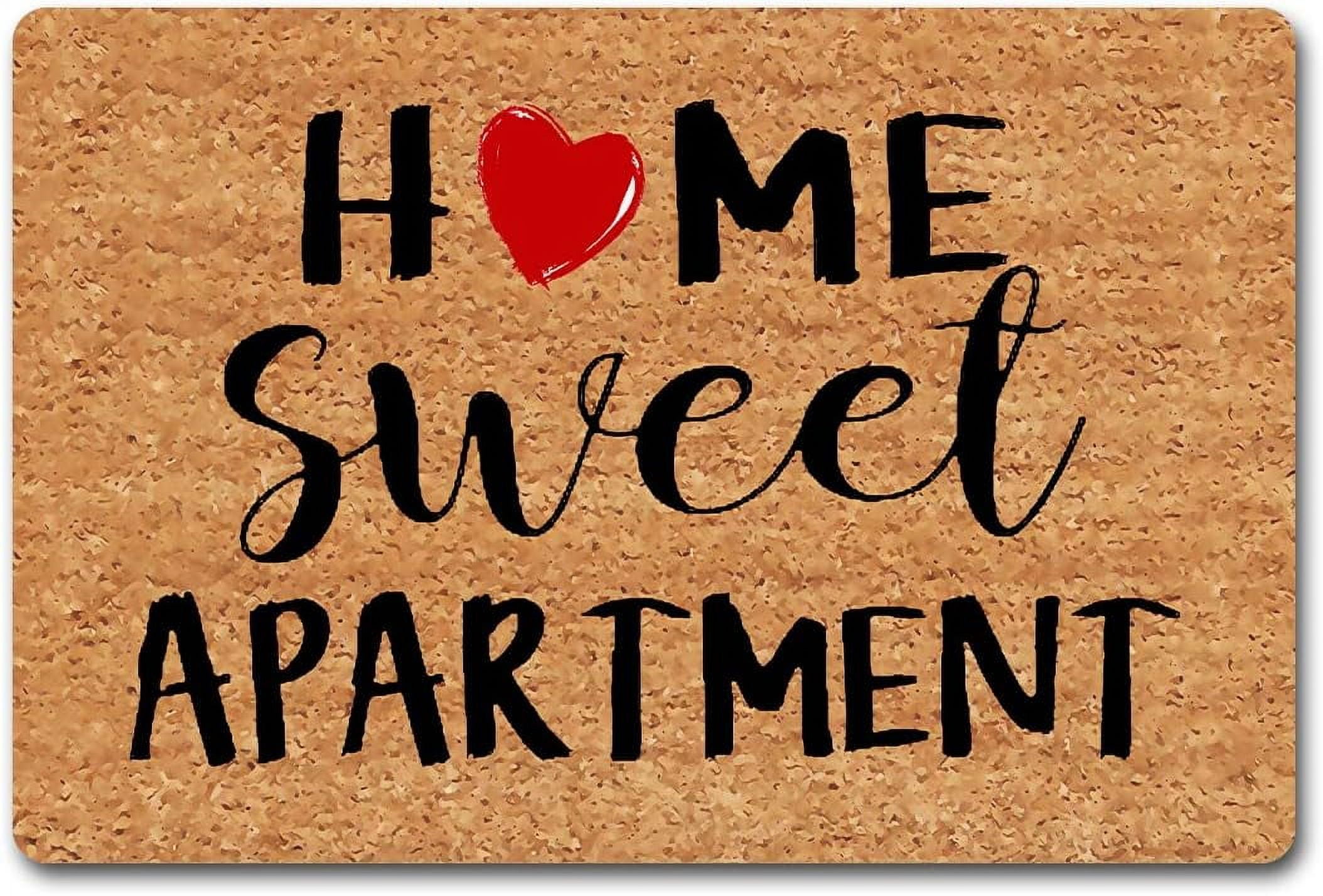 Funny Mat Personalized Monogram Doormat Home Sweet Apartment