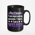 thumbnail image 1 of Funny Welder Cup, Supplies or Welding Merchandise, Black 15oz Ceramic Mug, 1 of 5