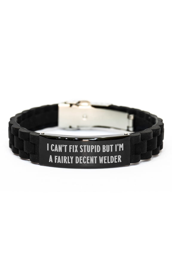 Funny Welder Gifts for Men from Friends - Glide lock Clasp Bracelet, Christmas Unique Gifts for Welders