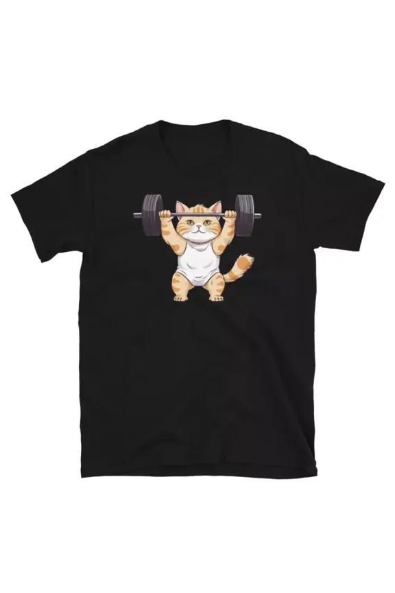 Funny Welding Cat T-Shirt - Weightlifting Graphic Hu.Mor Sport Tee Unisex S-5XL Hot Trending Shirt, Vintage Birthday Gift