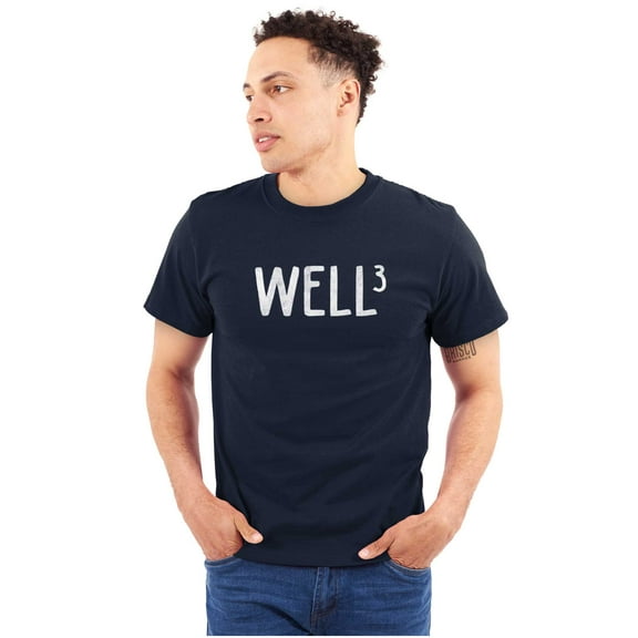 Funny Well Cubed Sarcastic Math Joke Plus Size Crewneck Graphic Tee Shirt Brisco Brands 2X