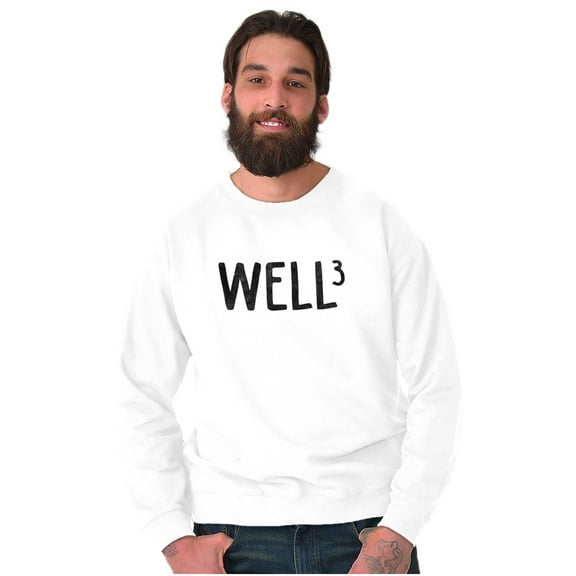 Funny Well Cubed Sarcastic Math Joke Unisex Plus Fleece Graphic Sweatshirt Brisco Brands 5X