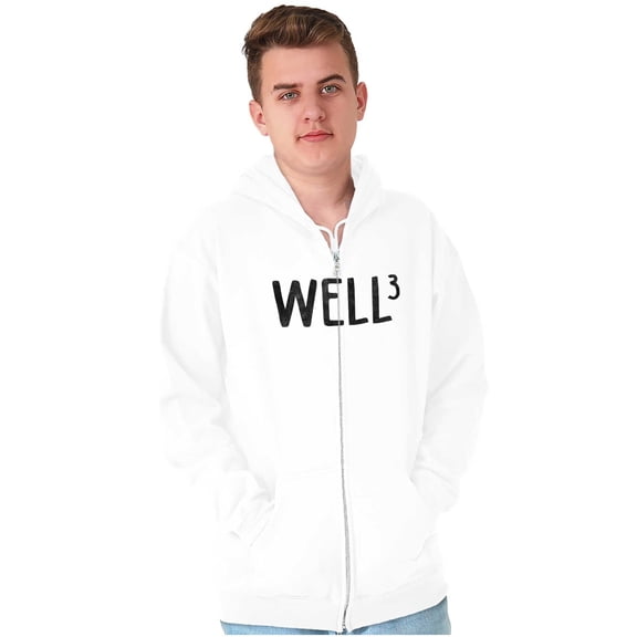 Funny Well Cubed Sarcastic Math Joke Unisex Fleece Graphic Zip Up Hoodie Brisco Brands 5X