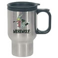 thumbnail image 1 of Funny Werewolf - Cartoon Scary Mythical Legend Creature Story Dog Humor - Stainless Steel Travel Mug, 1 of 1