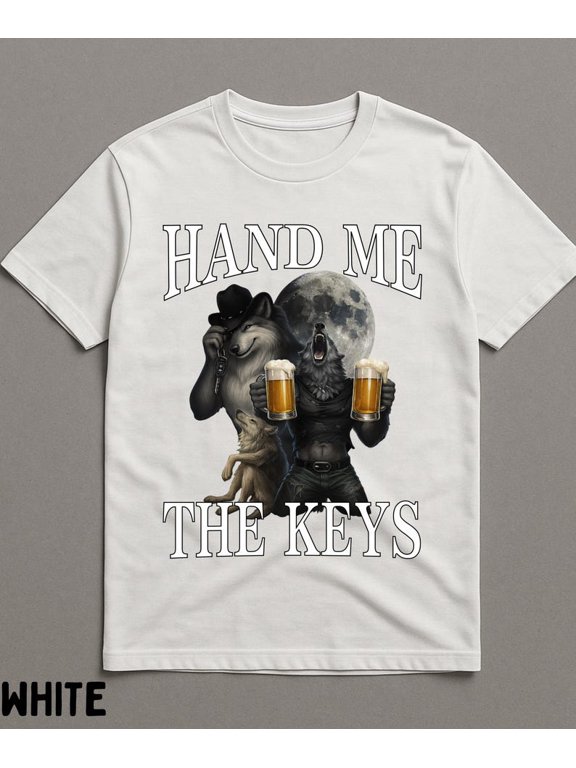Funny Werewolf Meme T-Shirt, Dark Humor Graphic Tee, Cursed Cringe Wolf Shirt, Viral Internet Humor Apparel