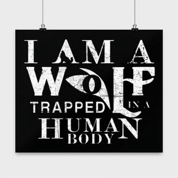 Werewolf Poster - 13x13 - Wall Decor for Animal Lovers Gift