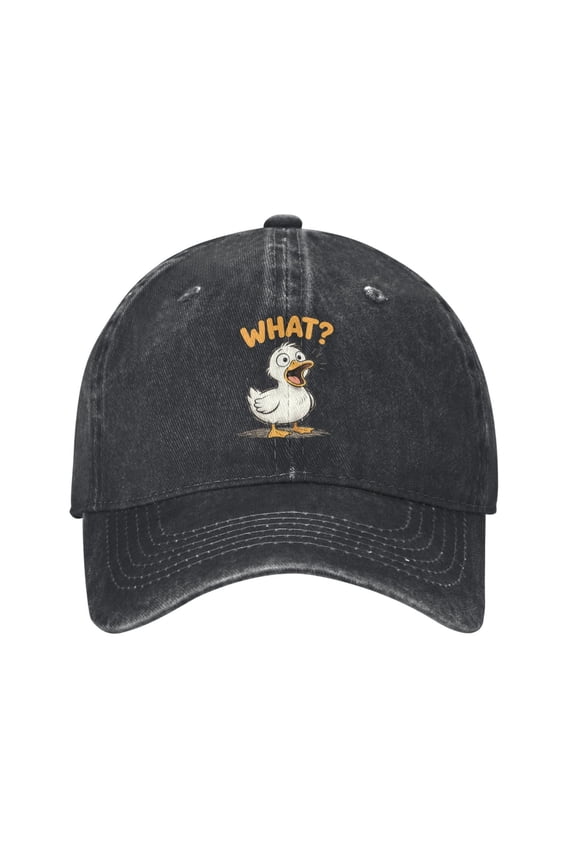 Funny What Duck Baseball Caps Denim Adjustable Duck Hats Gifts for Women Men Duck Lovers Adults