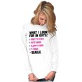 thumbnail image 1 of Funny What I Look In Guys Beagle Dog Women Plus Size Long Sleeve Graphic Tee Brisco Brands 2X, 1 of 5