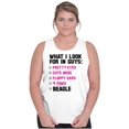 thumbnail image 1 of Funny What I Look In Guys Beagle Dog Womens Plus Size Graphic Tank Top Brisco Brands 3X, 1 of 5
