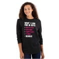 thumbnail image 1 of Funny What I Look In Guys Beagle Dog Women's Long Sleeve T Shirt Brisco Brands L, 1 of 6